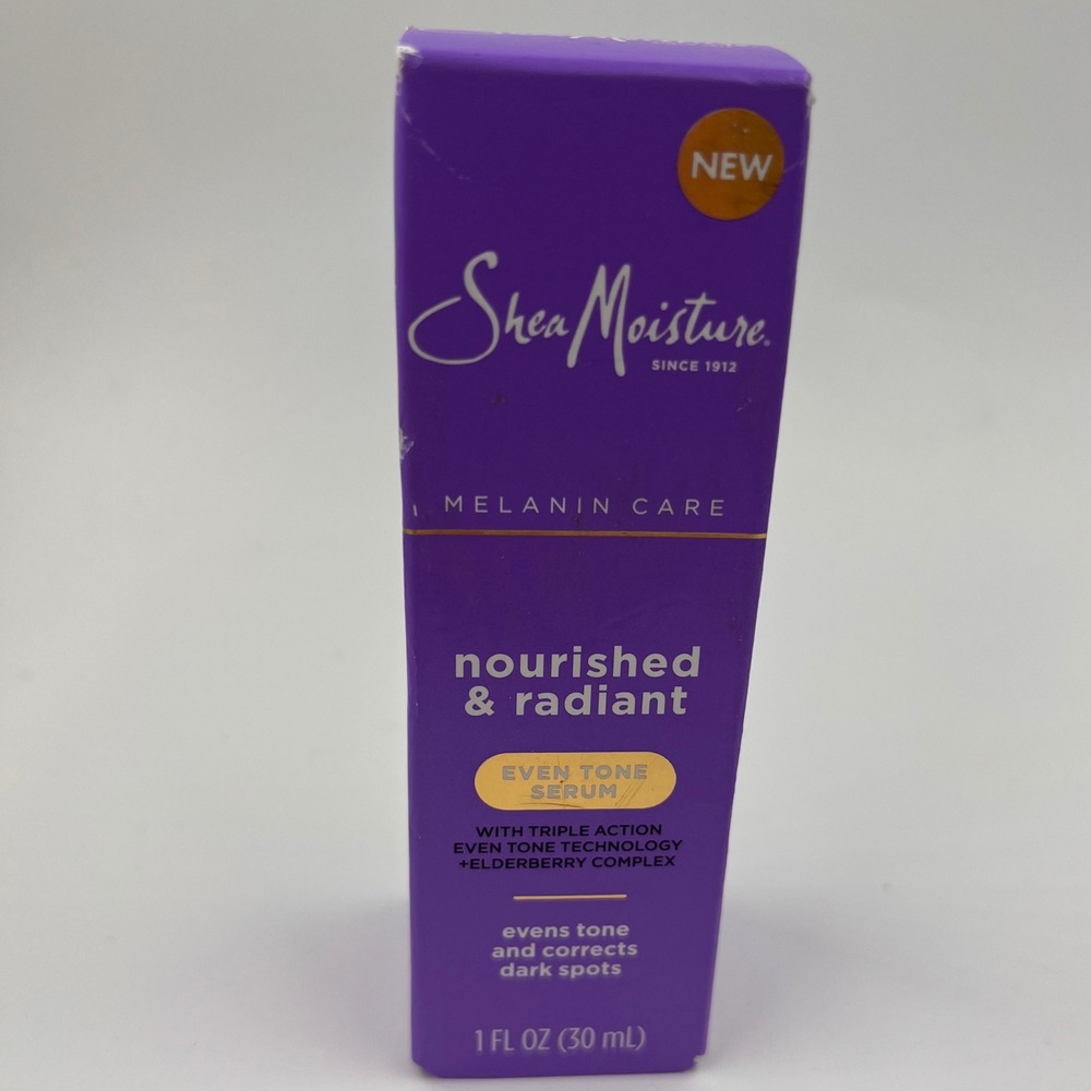 Shea Moisture Nourished & Radiant Even Tone Serum 1oz Melanin Care Niacinamide‎